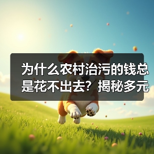 为什么农村治污的钱总是花不出去？揭秘多元投入保障体系的真相