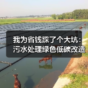 我为省钱踩了个大坑：污水处理绿色低碳改造推动减排降碳