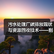 污水处理厂碳排放现状与资源回收技术——别再傻乎乎只抓减排了