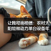 让我彻底相信：农村太阳能微动力单台设备年节约电费1.2万元