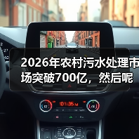 2026年农村污水处理市场突破700亿，然后呢？