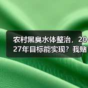 农村黑臭水体整治，2027年目标能实现？我赌能，但有条件（图2）