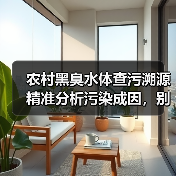 农村黑臭水体查污溯源精准分析污染成因，别再瞎猜