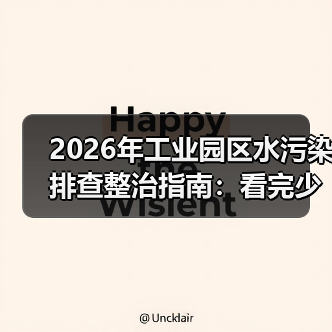 2026年工业园区水污染排查整治指南：看完少走3年弯路（图2）