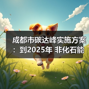 成都市碳达峰实施方案：到2025年 非化石能源消费比重提升至42%左右（图2）