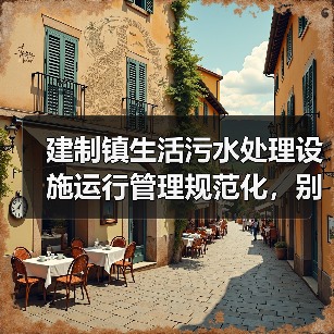 建制镇生活污水处理设施运行管理规范化，别拿红头文件当万能药