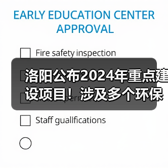 洛阳公布2024年重点建设项目！涉及多个环保项目！