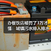办餐饮店被罚了3万才懂：城镇污水排入排水管网许可管理办法到底管什么？