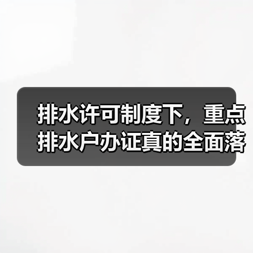 排水许可制度下，重点排水户办证真的全面落地了吗？（图4）