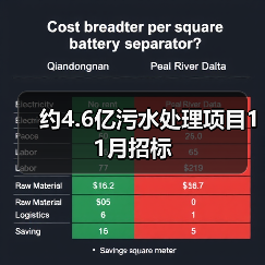 约4.6亿污水处理项目11月招标
