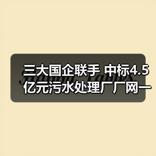 三大国企联手 中标4.5亿元污水处理厂厂网一体质效提升项目(图2) 三大国企联手 中标4.5亿元污水处理厂厂网一体质效提升项目(图2)