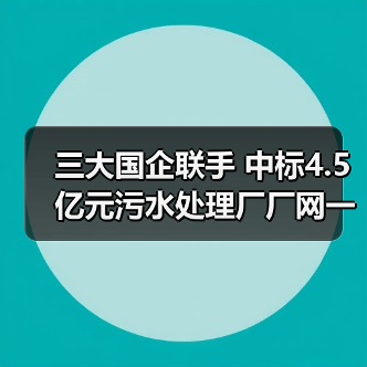 三大国企联手 中标4.5亿元污水处理厂厂网一体质效提升项目(图3) 三大国企联手 中标4.5亿元污水处理厂厂网一体质效提升项目(图3)