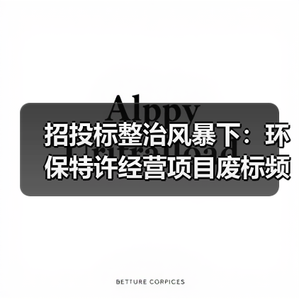 招投标整治风暴下：环保特许经营项目废标频发，倒查13年行动全面展开（图4）