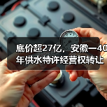底价超27亿,安徽一40年供水特许经营权转让(图2) 底价超27亿,安徽一40年供水特许经营权转让(图2)