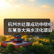杭州水处理成功中标中东某重大海水淡化项目(图2) 杭州水处理成功中标中东某重大海水淡化项目(图2)