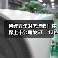 持续五年财务造假!环保上市公司被ST,12位高管遭处罚(图1) 持续五年财务造假!环保上市公司被ST,12位高管遭处罚(图1)