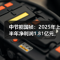 中节能国祯：2025年上半年净利润1.81亿元，同比下降6.16%