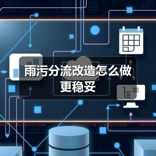 雨污分流改造怎么做更稳妥