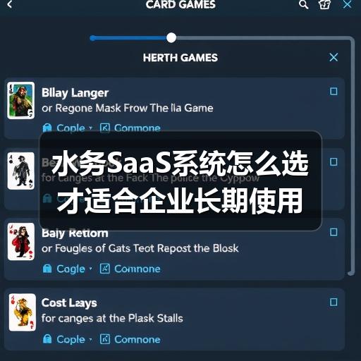 水务SaaS系统怎么选才适合企业长期使用