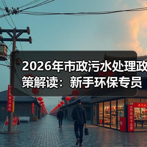 2026年市政污水处理政策解读：新手环保专员入门必知的合规红线