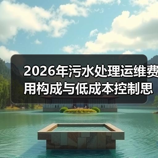 2026年污水处理运维费用构成与低成本控制思路
