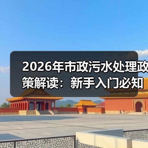 2026年市政污水处理政策解读：新手入门必知的合规要点与常见误区